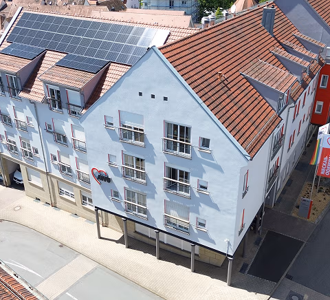 Gebäude aus der Vogelperspektive